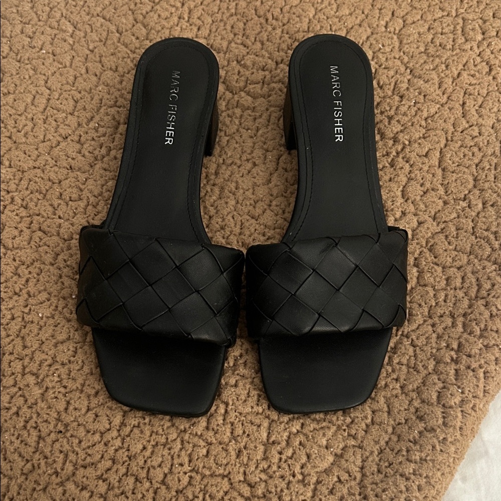 Marc Fisher Black Women's Casara Slide Sandals